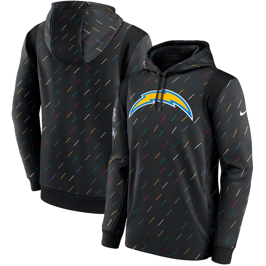 Women NFL Los Angeles Chargers 2025 Nike black hoodie->women nfl jersey->Women Jersey